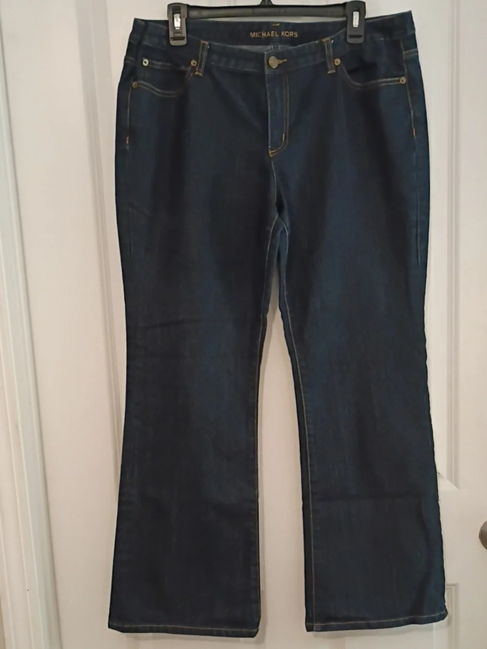 Michael Kors Dark Blue Flare Jeans for Women